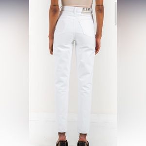 MOTHER Snacks High Waist Twizzy Skimp In Sticky Rice White Size 31 and 32